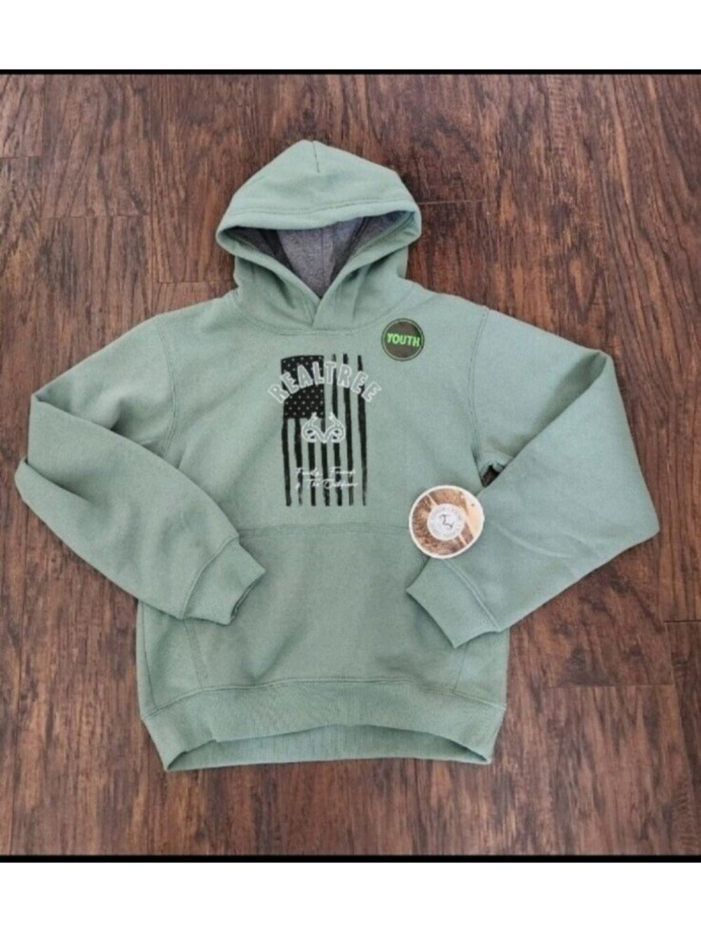 Youth Realtree Camo Flag Hoodie